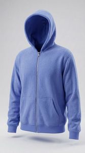 Sweat-shirt à capuche zippé pour homme en polaire doux, entièrement zippé, chaud, avec poches, personnalisable, marque privée, vêtements pour temps froid - Product Image 2