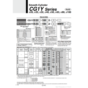 SMC Pneumatics Air Cylinder CDG1YL40-1400Z <b>Pneumatic</b> <b>Parts</b> - Product Image 2