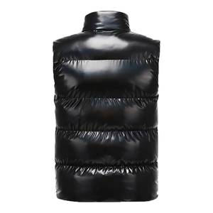 Gilet d'hiver en duvet d'excellente qualité, sans manches, thermique, en duvet tissé pour homme, avec capuche amovible, chaud, grande taille - Product Image 2