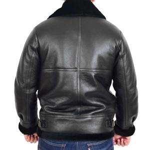 <b>Men</b> Genuine <b>Sheepskin</b> <b>Leather</b> <b>Jacket</b> Luxury Fashion Premium Quality Oem Odm Custom Logo Factory Direct Wholesale Sale - Product Image 5