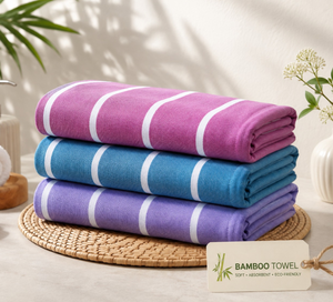 Serviette en bambou premium, ultra douce, séchage rapide, respectueuse de la peau, légère - Product Image 6