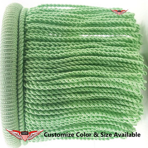 Epaulettes de Seda Verde Claro de Alta Calidad Personalizables con Hilo de Oro y Flecos de Mylar para Uniformes - Product Image 2