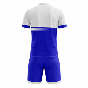 Sublima& Tenue de handball professionnelle pour hommes, bleu et blanc, uniforme sublimé imprimé, maillot athlétique à séchage rapide, kit 100% polyester, short - Product Image 2