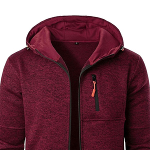 Sudadera con capucha y cremallera completa personalizada para hombre – Sudadera de algodón de alta calidad, color liso, con cremallera, cómoda, estilo urbano - Product Image 5
