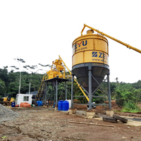 Impianto di Betonaggio Fisso Zeyu HZS50 50m/h Controllato da PLC, con Trasportatore a Coclea Elettrico e Dosaggio Automatico Aggregati