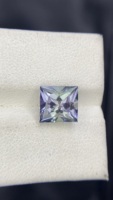 Piedra de Tanzanita Sirena Natural Certificada Sin Calentar, Corte Princesa Cuadrado, con Excelente Color, Zoisita Natural, 2.91 Quilates