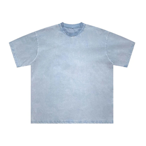 Blank Acid Wash <b>T</b> Shirt Oversized Faded Heavyweight Cotton Streetwear OEM Apparel - Product Image 1