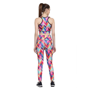 Custom All Over Graphic Sublimation Women Activewear Set Seamless Leggings and Sports Bra for Yoga Gym Workout - Product Image 2