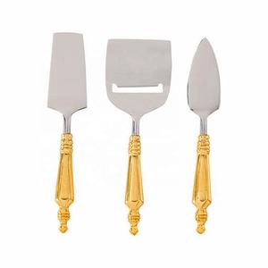 Rebanador de queso de acero inoxidable, hecho a mano, con mango de latón, cuchillos y rebanador de queso, conjunto de herramientas de acero inoxidable, suministros de cocina - Product Image 6