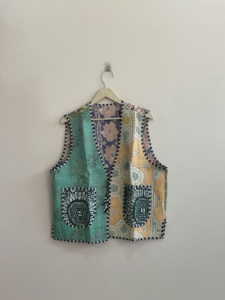 Handmade Vintage Traditional <b>Kantha</b> Women Vest Boho Waistcoat <b>Jacket</b> - Product Image 5