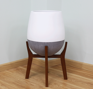 Macetero de Fibra de Piedra Hecho a Mano con Soporte para Decoración del Hogar, Venta Directa de Fábrica, con Etiqueta Personalizada - Product Image 5