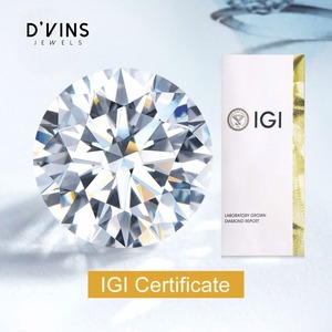 D Vins Jewels - Joyería de Calidad Excelente con Diamantes Cultivados en Laboratorio, Corte Brillante Redondo, Color D, VVS VS, Certificados por IGI, 0.5ct 2ct - Product Image 1