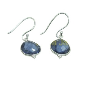 Iolite <b>Earrings</b> 925 Sterling Silver <b>Earrings</b> Blue Stone <b>Earrings</b> <b>Handmade</b> <b>Earrings</b> Dangle <b>Earrings</b> Iolite Jewelry Gift for Women - Product Image 1
