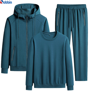 Winter Custom Logo Hooded Tracksuits <b>Mens</b> Training Fitness Sports Suit <b>Track</b> Suits Custom Sweatshirt Trousers <b>Jackets</b> 3 Pcs Sets - Product Image 5
