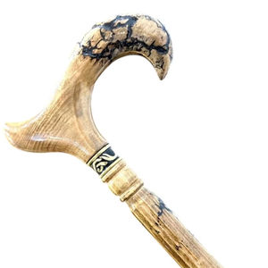 Canne de marche pliable en bois massif artisanal de qualité supérieure, réglable, portable, pour la randonnée, l'escalade, la marche quotidienne, en 3 sections - Product Image 2