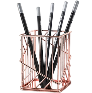 Pink Finished Round Pencil Holder with Modern Design Handmade Stationery Organizer for <b>Office</b> Desktop Use from India - Product Image 6