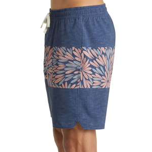 Men Swim Shorts Floral Panel Design Beach Shorts Quick Dry Board Shorts <b>Elastic</b> Waist Summer Swimwear OEM ODM Supplier - Product Image 3
