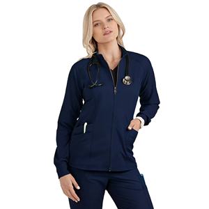 Chaqueta Sanitaria Unisex de Spandex/Poliéster Tejido Ajustada y Elegante para Enfermeros y Doctores, Transpirable - Product Image 3