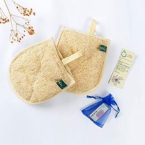 Natural Loofah Bath Glove Exfoliating Body Scrubber Eco Friendly <b>Shower</b> Mitt Biodegradable Spa Bath <b>Accessory</b> - Product Image 1