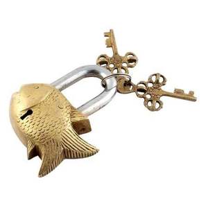 Metal Brass Best Quality Antique Locks Iron <b>Padlock</b> & Keys Vintage Style Lock With 2 Keys Working Condition Locks skull shape - Product Image 2