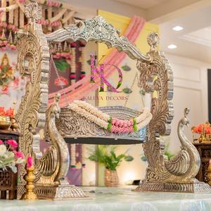 Berceau Abordable Effet Argent Allemand pour Événements, Tendance, Décoration Bébé Jhoola Effet Argent, Vente Directe Usine DST Exports, Jhula en Bois USA - Product Image 2