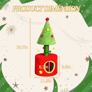 Simpatico Tiragraffi per Gatti da 30 Pollici con Palline Rosse Pendenti, Include Cuccia per Gatti, per Gattini da Interno, Piccolo Albero per Gatti con Palo in Sisal - Product Image 5