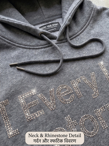 Sweat-shirts à capuche en strass pour hommes et femmes, style mode, hiver, avec épaules tombantes - Product Image 5