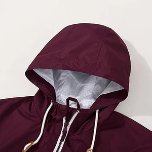 Chaqueta Cortavientos Ligera con Capucha de Dos Tonos para Hombre, de Venta Caliente, con Cremallera, Ropa Exterior Casual, Estilo Urbano, Resistente al Agua, OEM Personalizado - Product Image 3