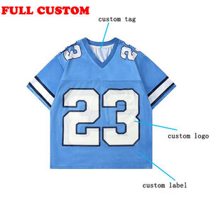Camiseta de Fútbol Retro Personalizada 2026 para Hombre, Estilo Vintage, Cuello en V, Corte Cuadrado, Transpirable, Ligera, de Malla, Ropa Urbana OEM - Product Image 5