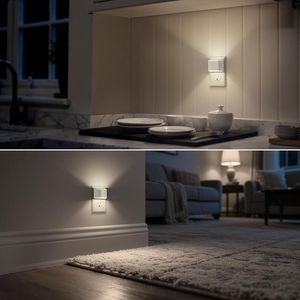2 Pack LED Night <b>Light</b> with Dusk Dawn Sensor <b>Plug</b> Wall 3 Level Brightness Adjustable <b>Plug</b>-<b>In</b> Night <b>Light</b> - Product Image 4