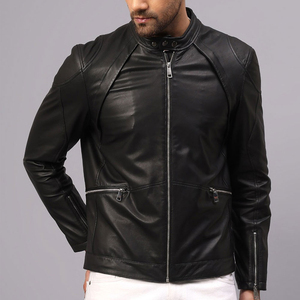 2025 Comfortable Soft High Street Fast Delivery Men's <b>Leather</b> <b>Jacket</b> Regular Size <b>Winter</b> Season Men's Biker <b>Leather</b> <b>Jacket</b> - Product Image 1