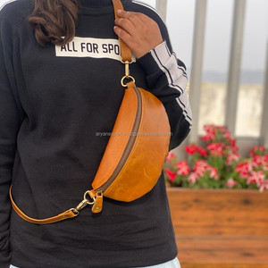 Genuine Leather Versatile Fanny Pack Personalized Everyday Comfortable Crossbody <b>Bag</b> Cowhide Leather <b>Sling</b> <b>Bags</b> for <b>Men</b> & Women - Product Image 2
