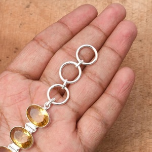 Citrine Topaz 925 Sterling Silver Adjustable <b>Bracelet</b> Natural Gemstone Jewelry Elegant Designer <b>Boho</b> <b>Bracelet</b> - Product Image 5