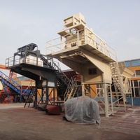 Centrale à béton mobile Zeyu YHZS75 avec contrôle automatique PLC, malaxeur à béton à double arbre JS1500 à entraînement électrique pour la construction
