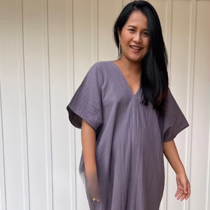 <b>Kaftan</b> Dress for Women Double Gauze Cotton Maxi Dress Oversized Loose <b>Summer</b> Dress Lounge Wear At Factory Price - Product Image 1