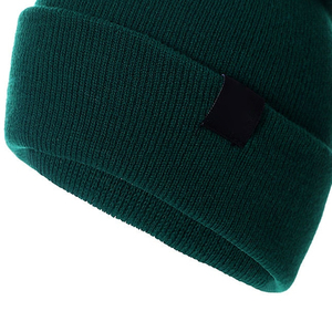 Unisex Solid Color Knit Beanie Hat 100% Acrylic <b>Winter</b> Warm Casual Style Adult 56-58CM Ribbed Design - Product Image 5