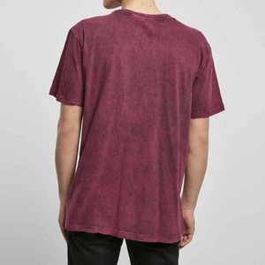 Camiseta de Estilo Hip Hop Urbano con Logotipo Personalizado, Lavado Ácido, para Hombre, 100% Algodón, Transpirable y de Secado Rápido, Corte Regular, Venta al Por Mayor - Product Image 3