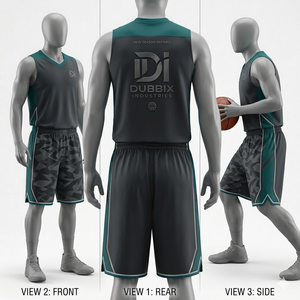 Conjunto de pantalones cortos de baloncesto de secado rápido para hombre – Pantalones cortos deportivos transpirables de licra/poliéster, pantalones cortos deportivos ligeros que absorben la humedad - Product Image 2