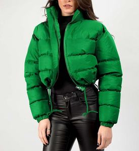 Women's <b>Long</b> <b>Puffer</b> Jacket Winter <b>Coat</b> Color Block Stand Collar Warm Quilted Parka Custom OEM Wholesale - Product Image 4