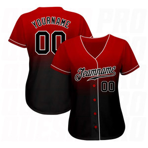 Original Design Custom Baseball Jersey Digital Printed Mesh <b>Polyester</b> V Neck <b>T</b> <b>Shirt</b> Stitched Personalized Team Logo Name - Product Image 2