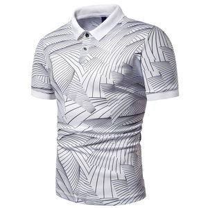 เสื้อกอล์ฟผู้ชายทรงสลิมฟิตสำหรับฤดูร้อน ผ้าฝ้ายแท้ 100% ระบายอากาศได้ดี ป้องกันรอยยับ แขนสั้น สามารถสั่งทำได้ - Product Image 1
