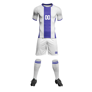 Ensemble d'uniformes de football personnalisés par sublimation en gros – Maillot de football respirant, tenue d'entraînement sportive pour hommes et enfants - Product Image 3