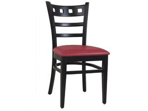 Ghế ăn khung gỗ đen bọc da PU đỏ, bền chắc, dùng cho nhà hàng, quán cà phê, khách sạn - Product Image 5