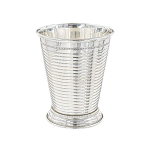 Vaso Clásico Plateado para Mint Julep, Elegante Vaso de Cóctel, Artículos de Bar y Idea de Regalo para Bodas, Vasos con Cuentas Hechos a Mano en Oferta - Product Image 3