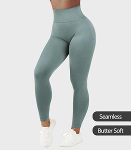 Women Scrunch Butt Leggings Butt Lifting <b>Tummy</b> <b>Control</b> High Waisted Solid Sports Workout Gym Running Compression Tight Yoga Pant - Product Image 2