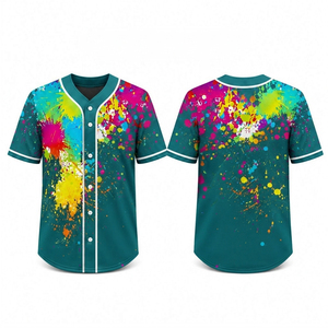 Camisetas de Béisbol Lisas en Blanco, Personalizables, de Poliéster Transpirable, Venta al Por Mayor, Ropa Deportiva para Hombre - Product Image 1