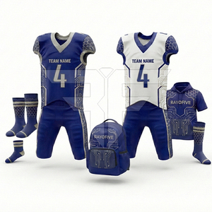 Uniformes de Fútbol Americano Transpirables con Diseño Moderno, Impresión Personalizada por Transferencia de Calor, 100% Poliéster, Personalizables - Product Image 2