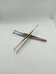 Pince à cils courbée à pointe fine, outil de préhension des cils, équipement de beauté en acier inoxydable de haute précision - Product Image 5