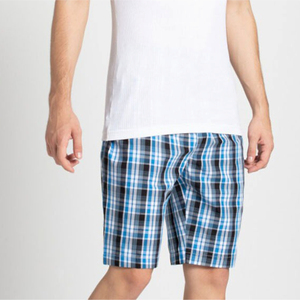 <b>Men</b> Plaid <b>Bermuda</b> <b>Shorts</b> Cotton Elastic Waist Casual Mid Rise With Pockets Checkered Pattern Breathable <b>Short</b> Length - Product Image 3