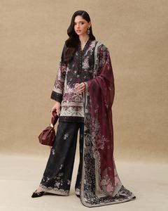 Robes décontractées pakistanaises et indiennes de qualité supérieure pour femmes, Nouveautés 2026, Salwar Kameez en tissu Lawn, ODM 2010 - Product Image 3